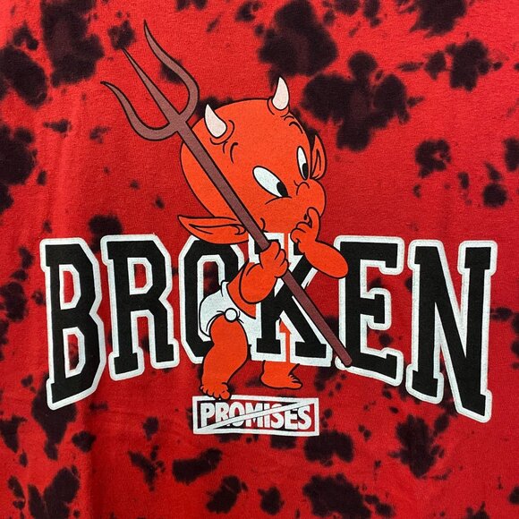 Broken Promises x Hot Stuff Little Devil Tie-Dye T-Shirt 2XL - Picture 2 of 4